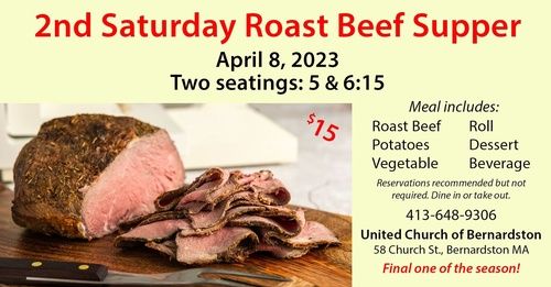 Second Saturday Roast Beef Supper