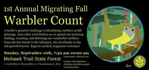 1st Annual Migrating Fall Warbler Count